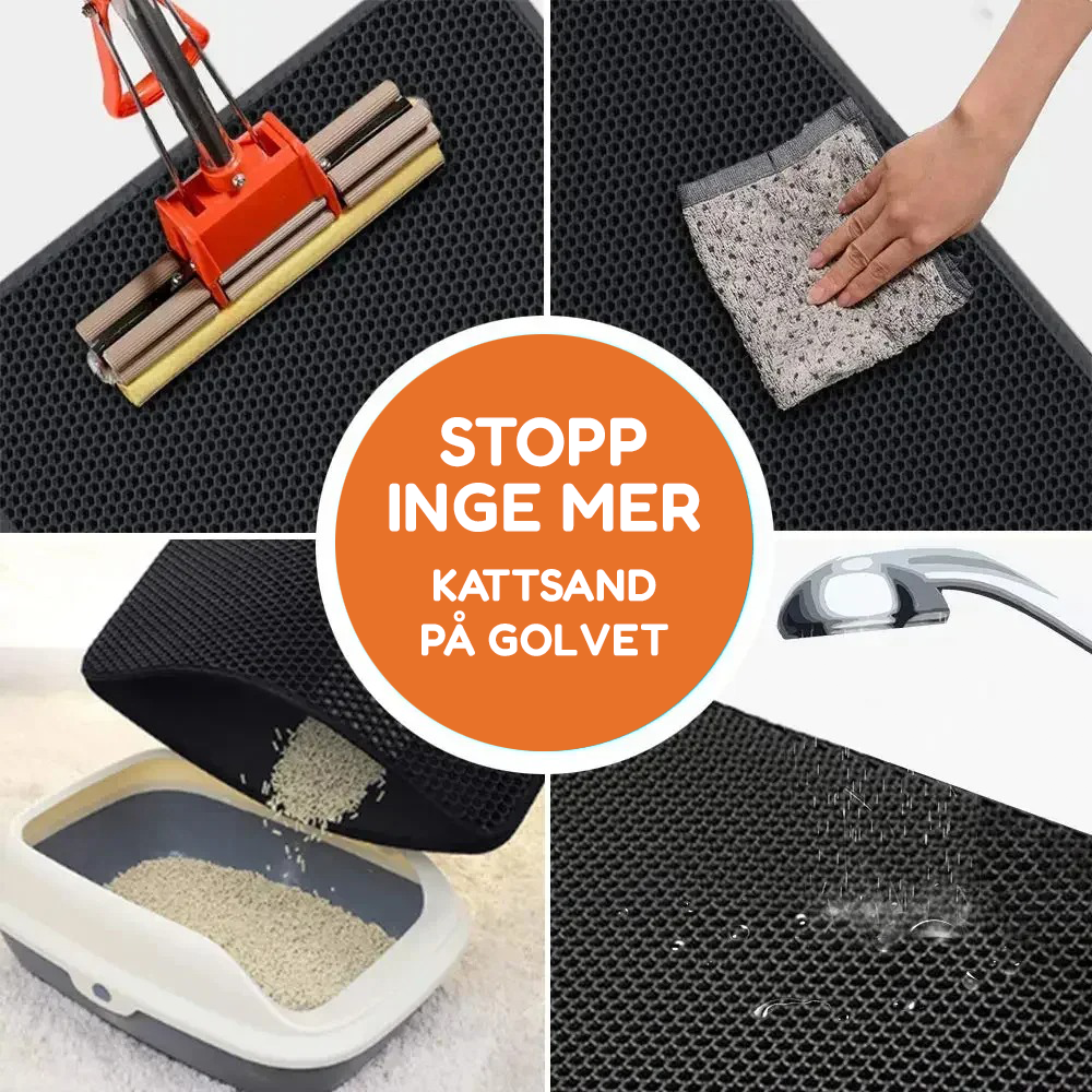 Kattlådematta - Inge mer kattsand över hela golvet!