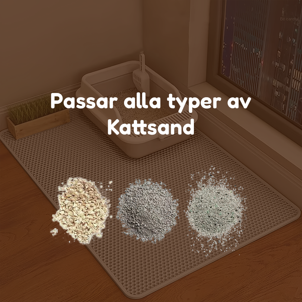 Kattlådematta - Inge mer kattsand över hela golvet!